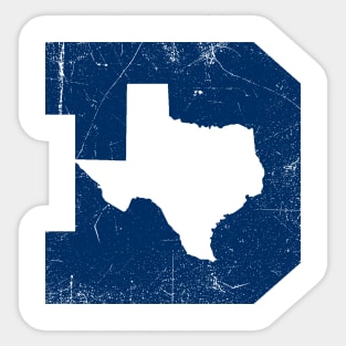 Dallas Texas D - White Sticker